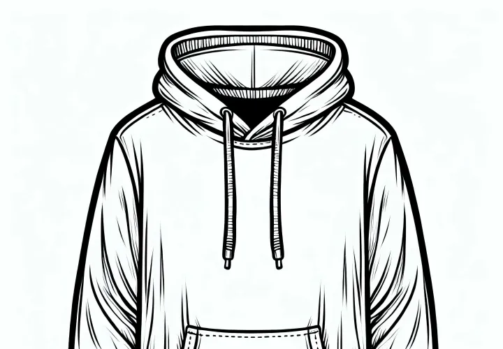 Free hoodie template for clothing download