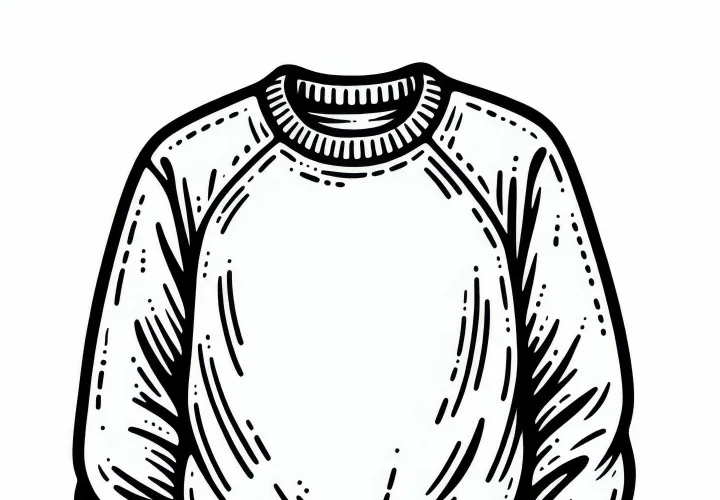 Free coloring page of a sweatshirt for creative minds
