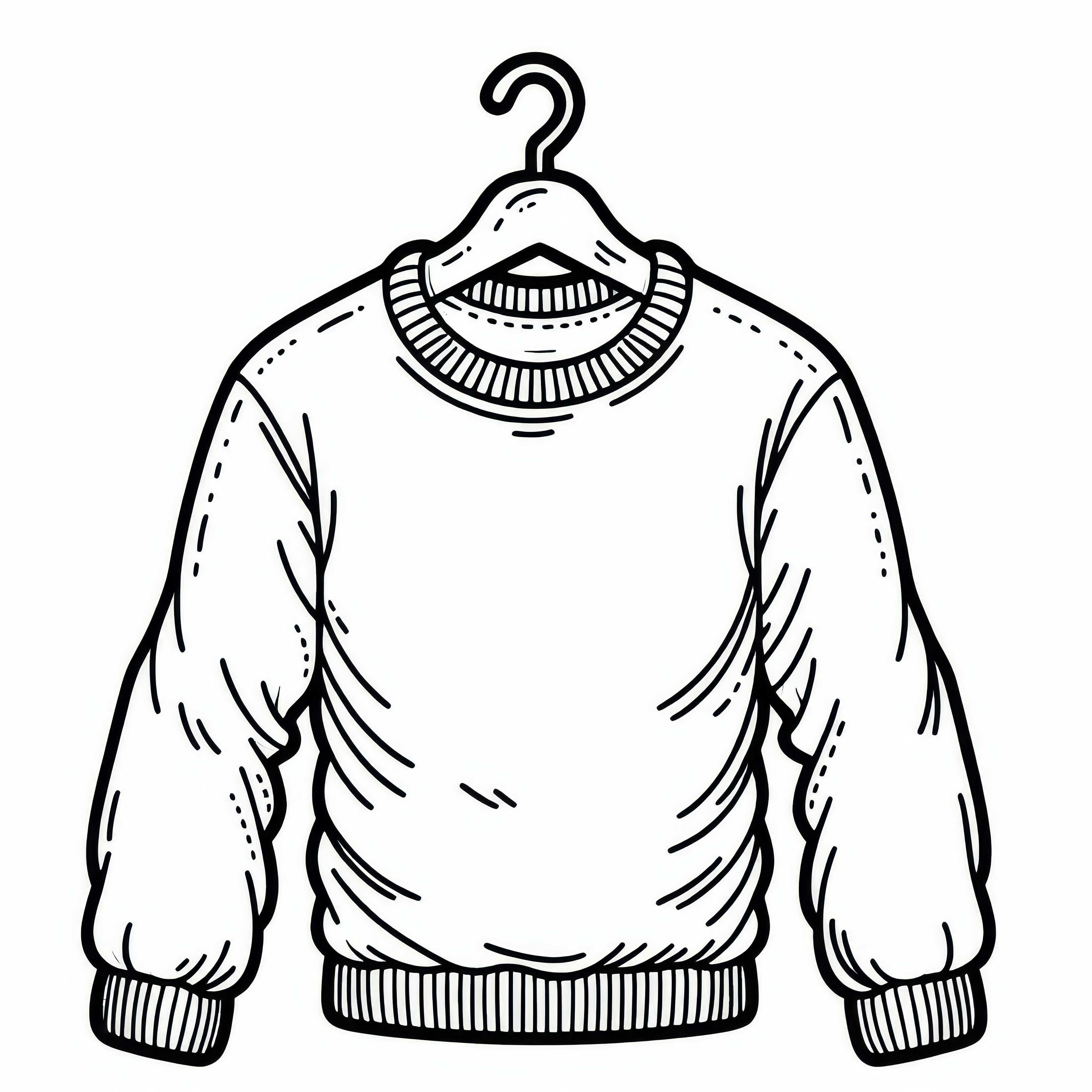 Long-sleeve shirt coloring page for free clothing