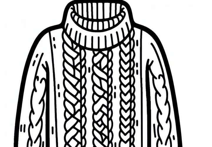 Free coloring page for turtleneck sweaters