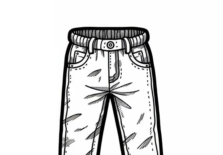 Long Pants Coloring Page for Clothing – Free Download