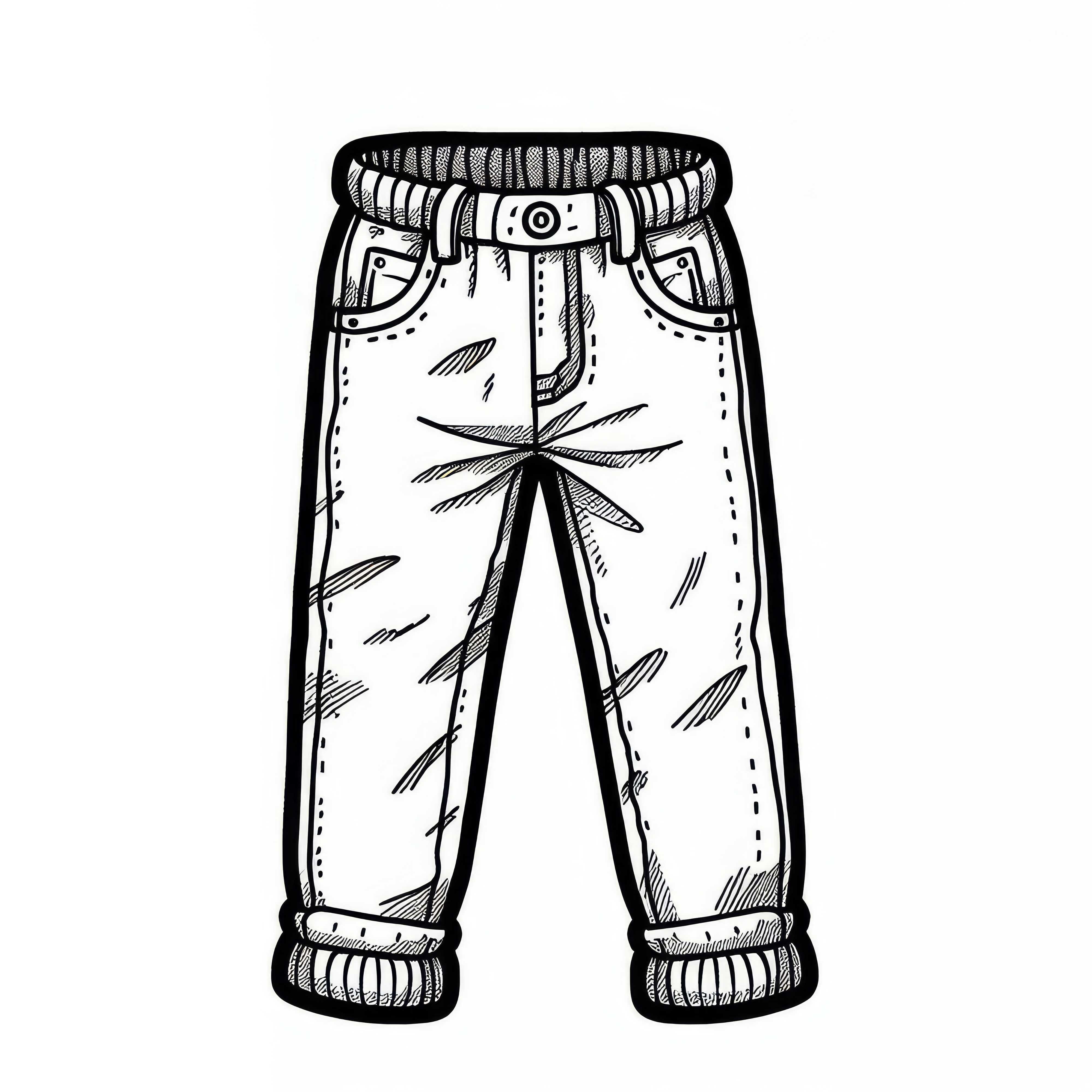 Dessins à colorier de pantalon - Téléchargement gratuit Image à colorier de pantalon - Téléchargement gratuit