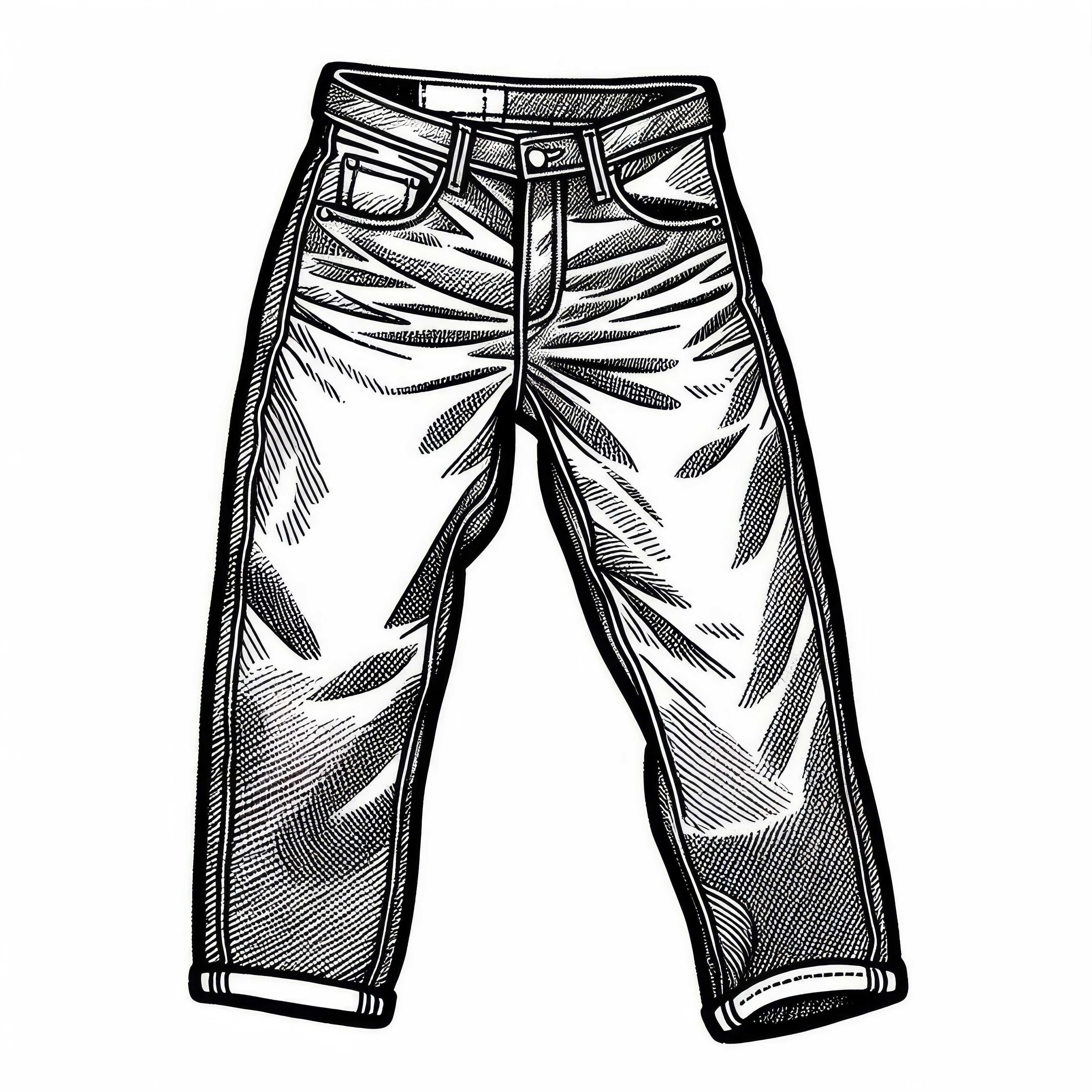 Dessin à colorier de jeans pour vêtements gratuit Dessin à colorier de jeans pour vêtements gratuit