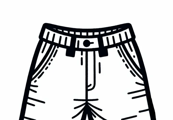 Shorts coloring page for clothing Free download