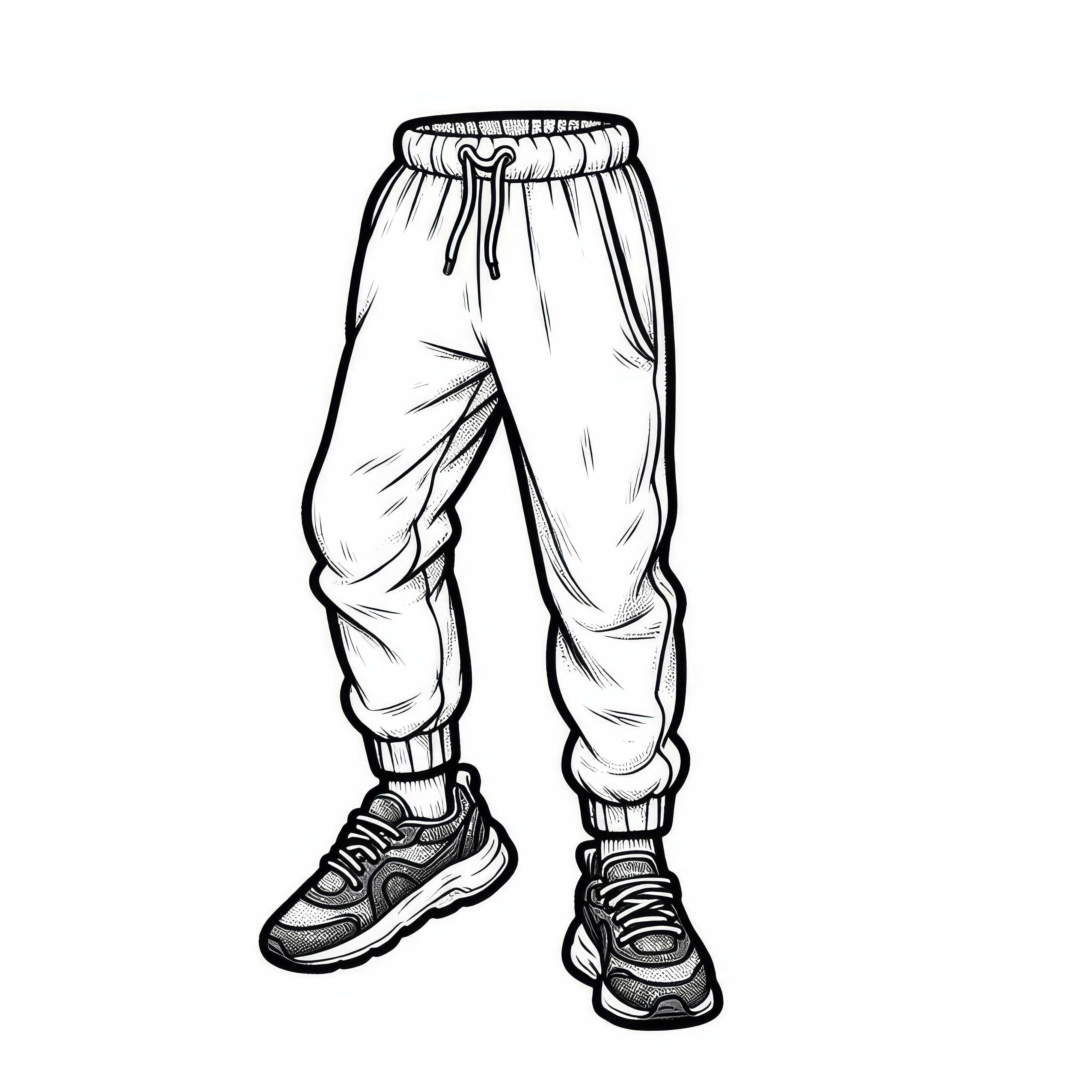 Dessin à colorier d'un pantalon de jogging pour enfants - Modèle de coloriage gratuit Dessin à colorier d'un pantalon de jogging pour enfants – Modèle à colorier gratuit