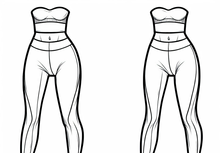 Modèle de coloriage de leggings pour vêtements – Image à colorier gratuite