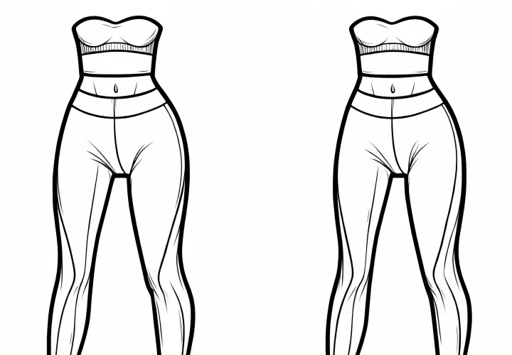Leggings coloring template for clothing – Free coloring page