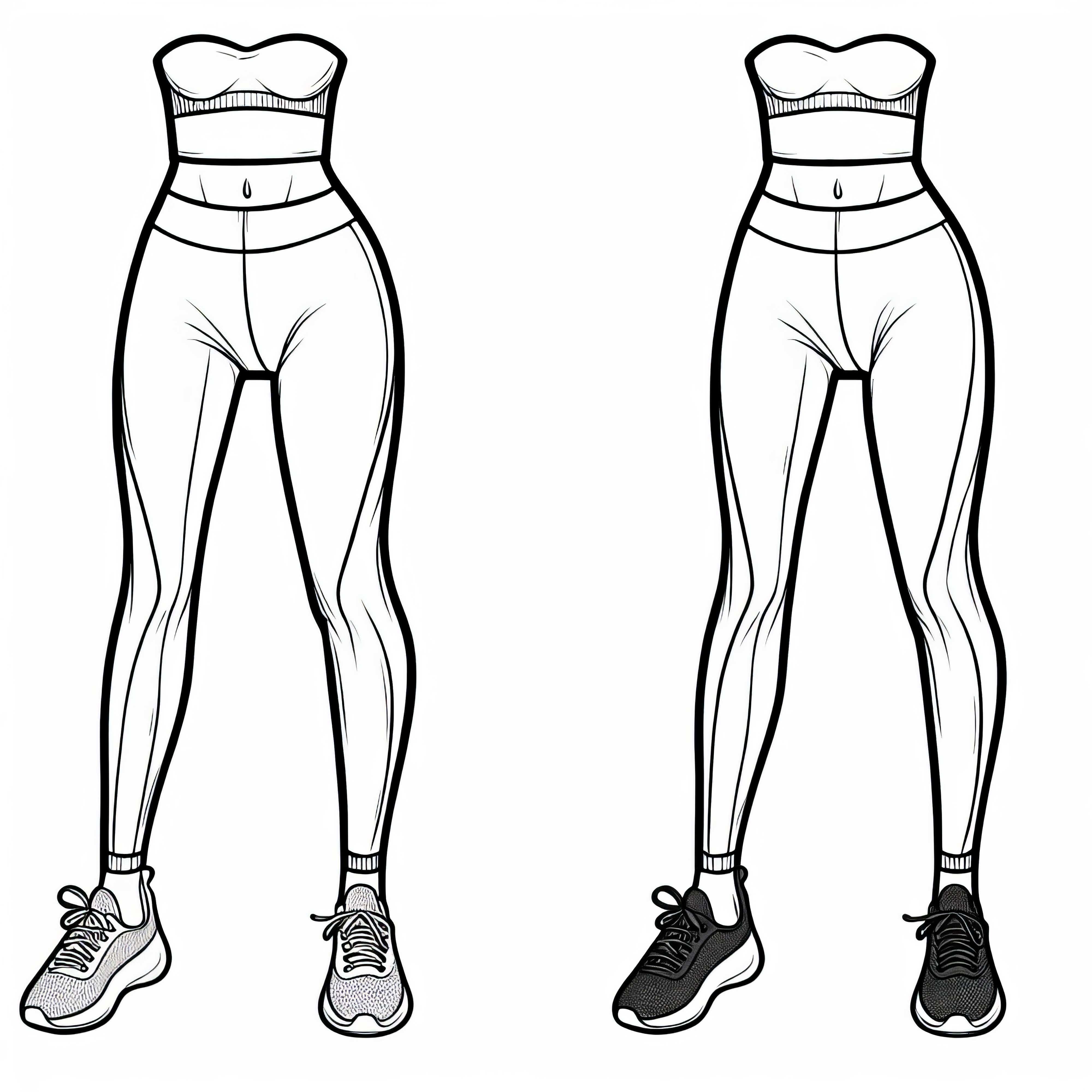 Modèle de coloriage de leggings pour vêtements - Image à colorier gratuite Légendes à colorier pour vêtements – Image à colorier gratuite