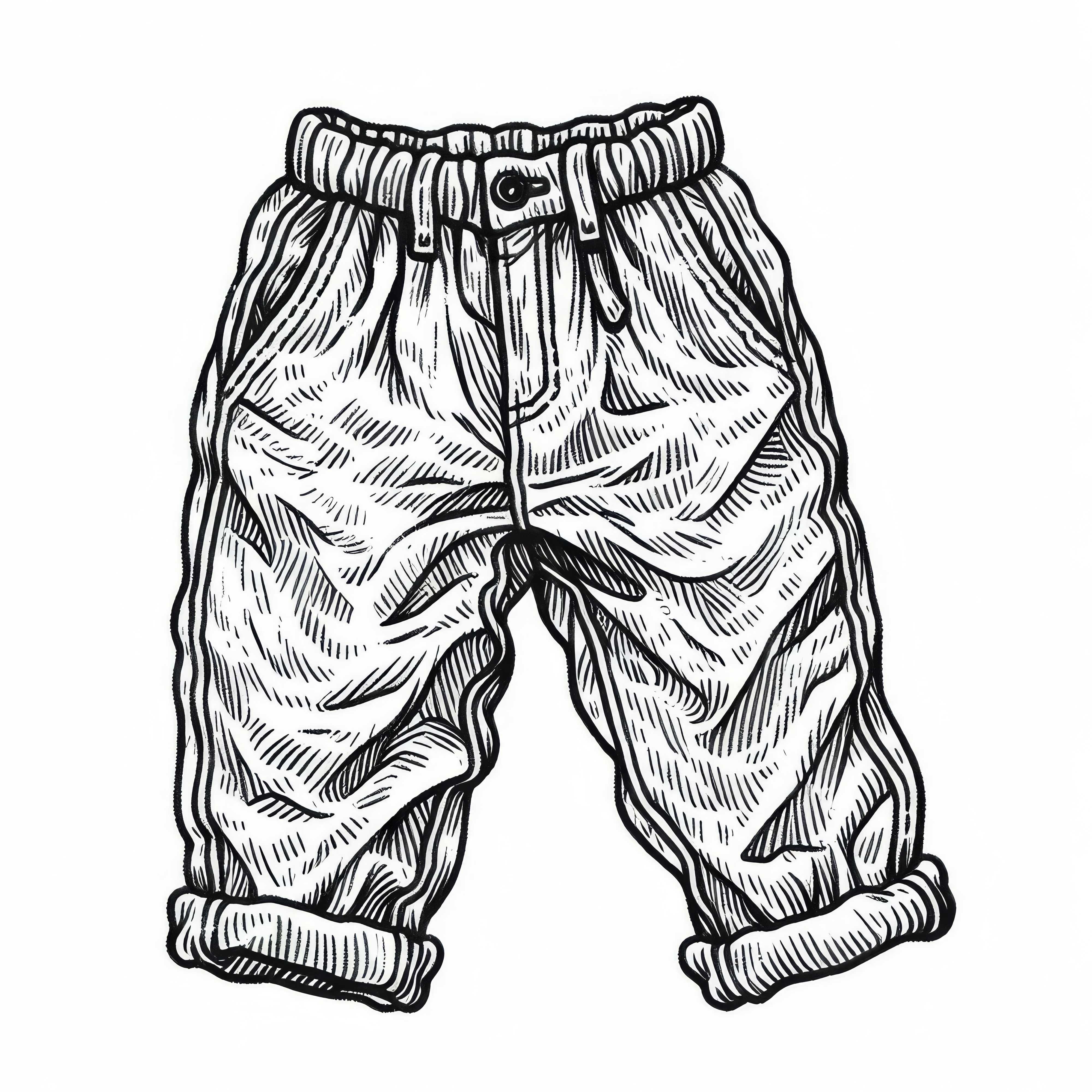 Modèle de coloriage de pantalon en tissu gratuit Modèle de coloriage de pantalon en tissu gratuit