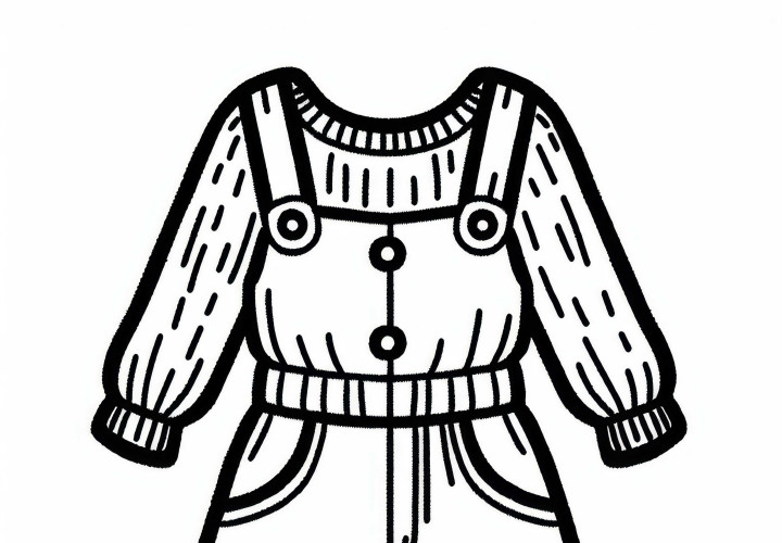 Bezpłatne pobranie szablonu kolorowanki kombinezonu