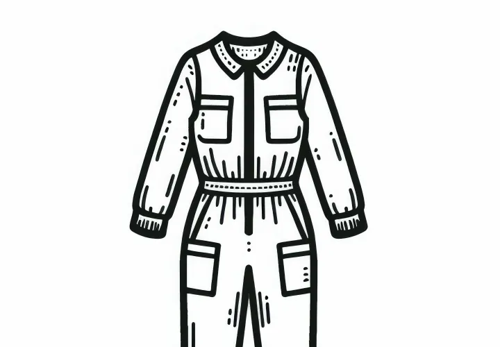Coloring page of a jumpsuit: Free coloring fun for young and old