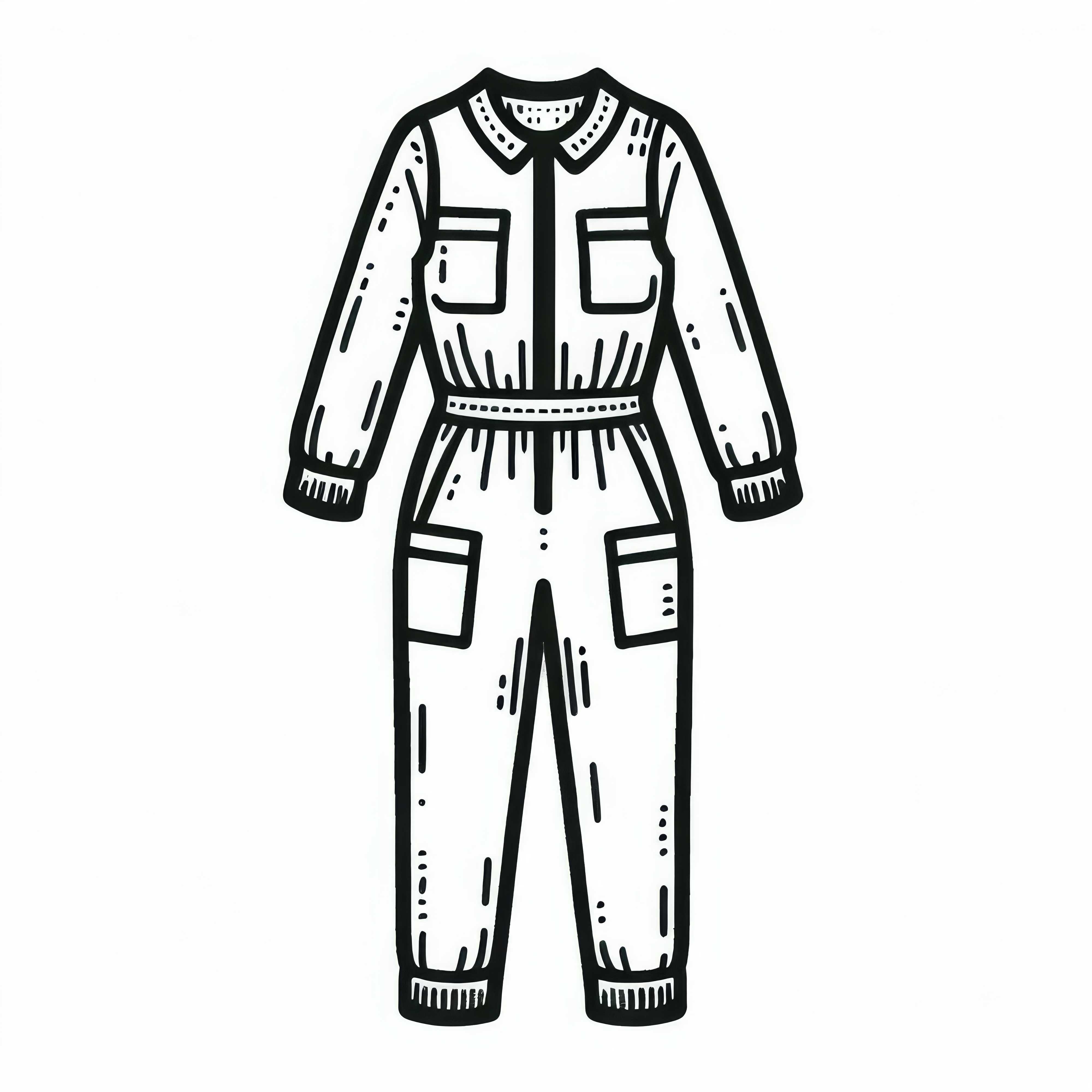 Kolorowanka jumpsuit: Darmowa rozrywka do kolorowania dla młodych i starszych Kolorowanka kombinezonu: Darmowa zabawa w kolorowanie dla młodych i starszych