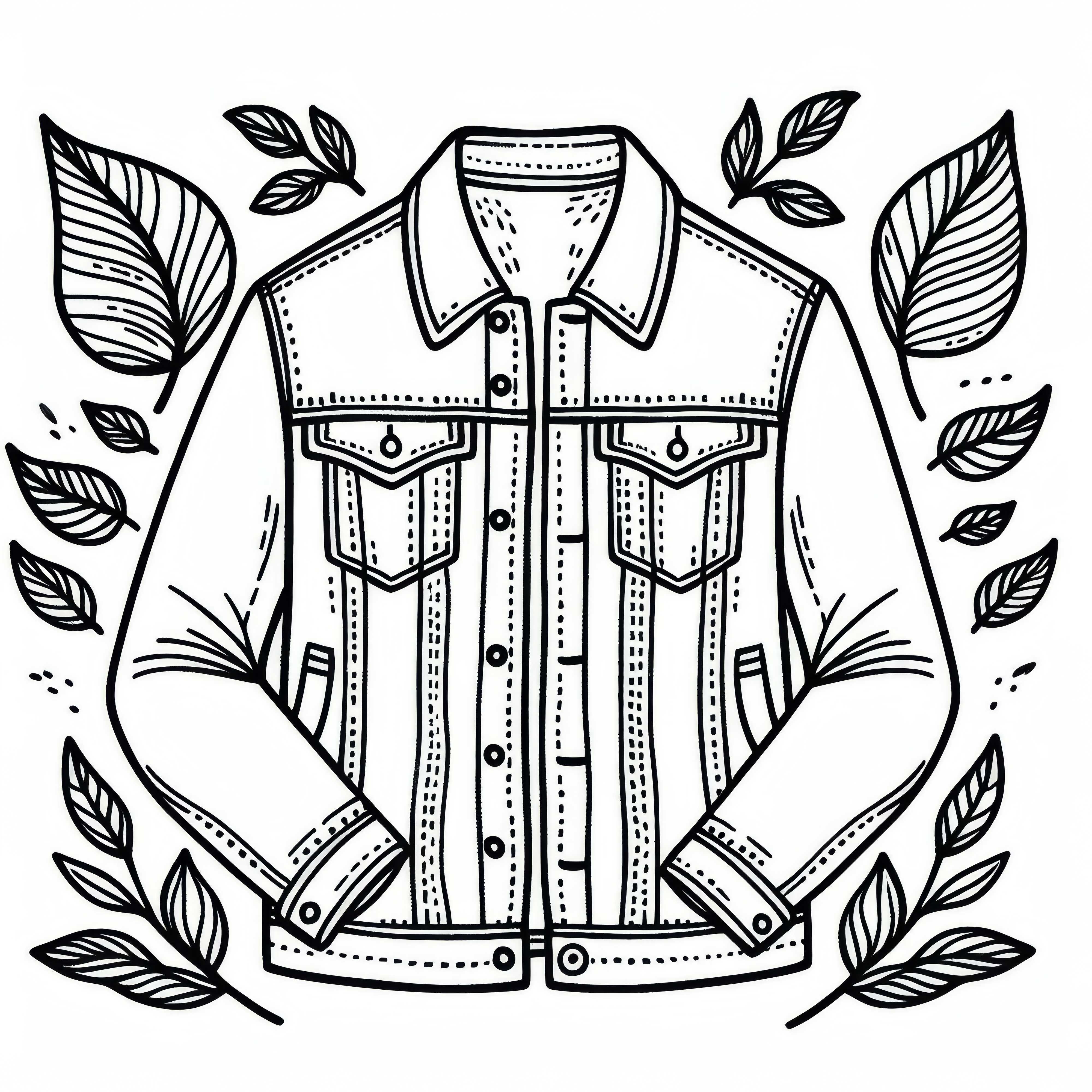 Jean jacket coloriage - Modèle de coloriage gratuit pour enfants