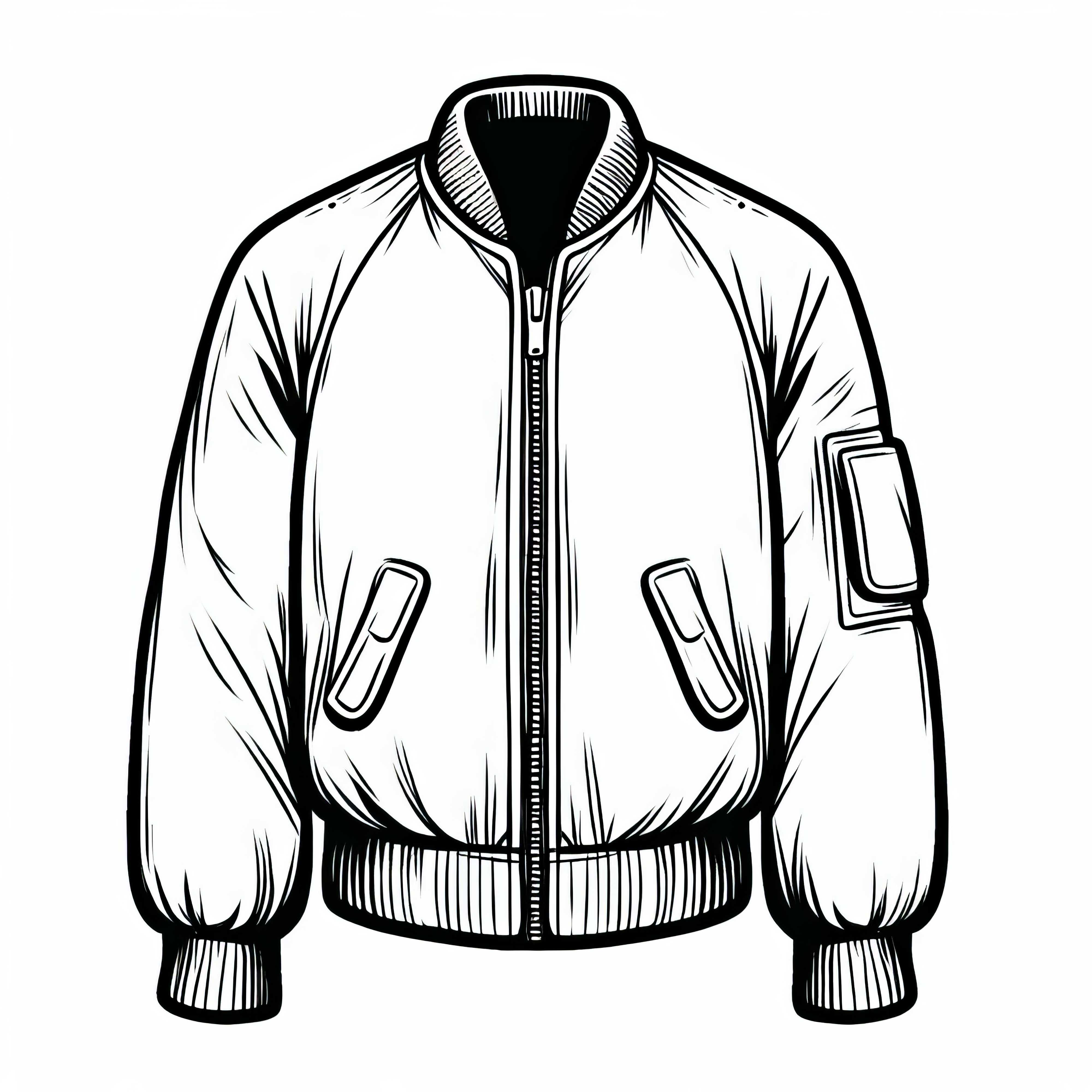 Veste bombardier image à colorier pour vêtements à télécharger gratuitement