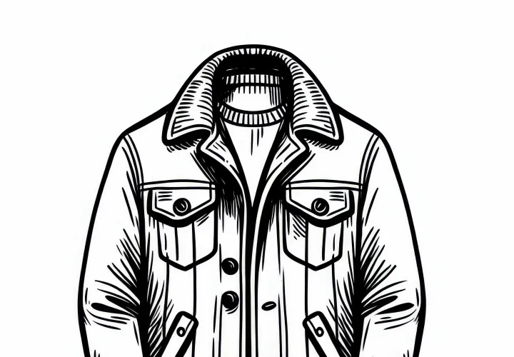 Coat coloring page for clothing – Free download