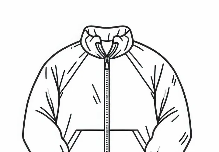 Windbreaker coloring page for clothing free