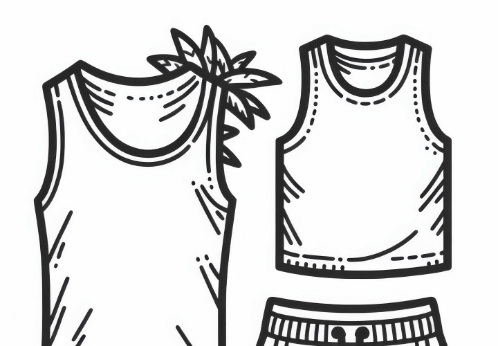 Coloriage de sous-vêtement gratuit pour vêtements