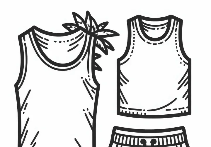 Free coloring page for clothing tank top