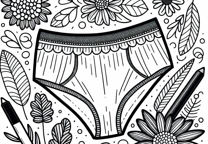 Coloring page for panties: Free clothing to download