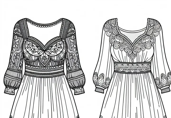 Nightgown coloring page for clothing free