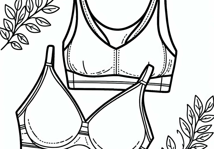 Colonne de dessin de soutien-gorge de sport pour vêtements – Téléchargement gratuit