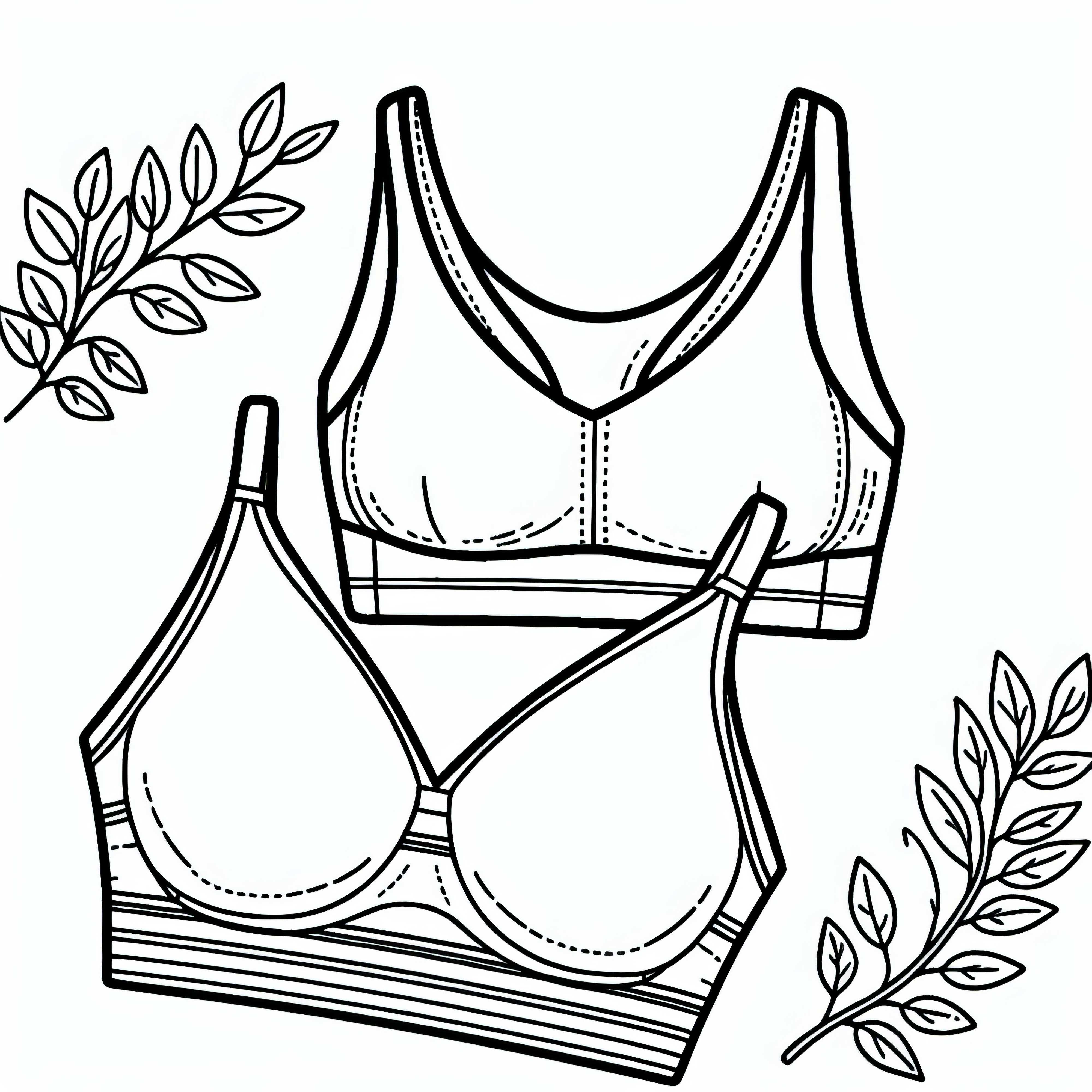Modèle de coloriage de soutien-gorge de sport pour vêtements – Téléchargez gratuitement Modèle de couleur de soutien-gorge de sport pour vêtements - Téléchargement gratuit