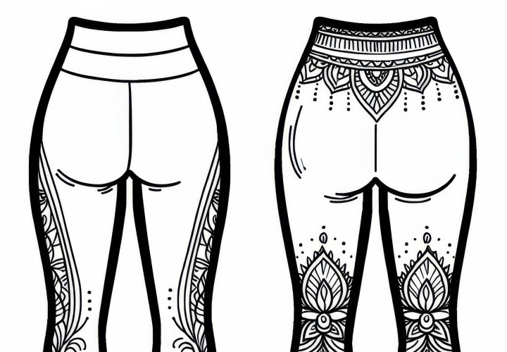 Modèle de coloriage de leggings gratuit