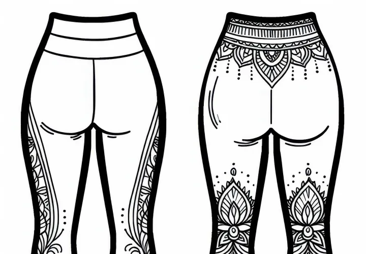 Yoga Pants Coloring Page for Clothing Free