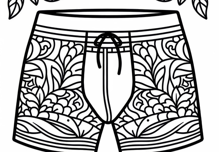 Modèle de maillot de bain à télécharger gratuitement et à colorier