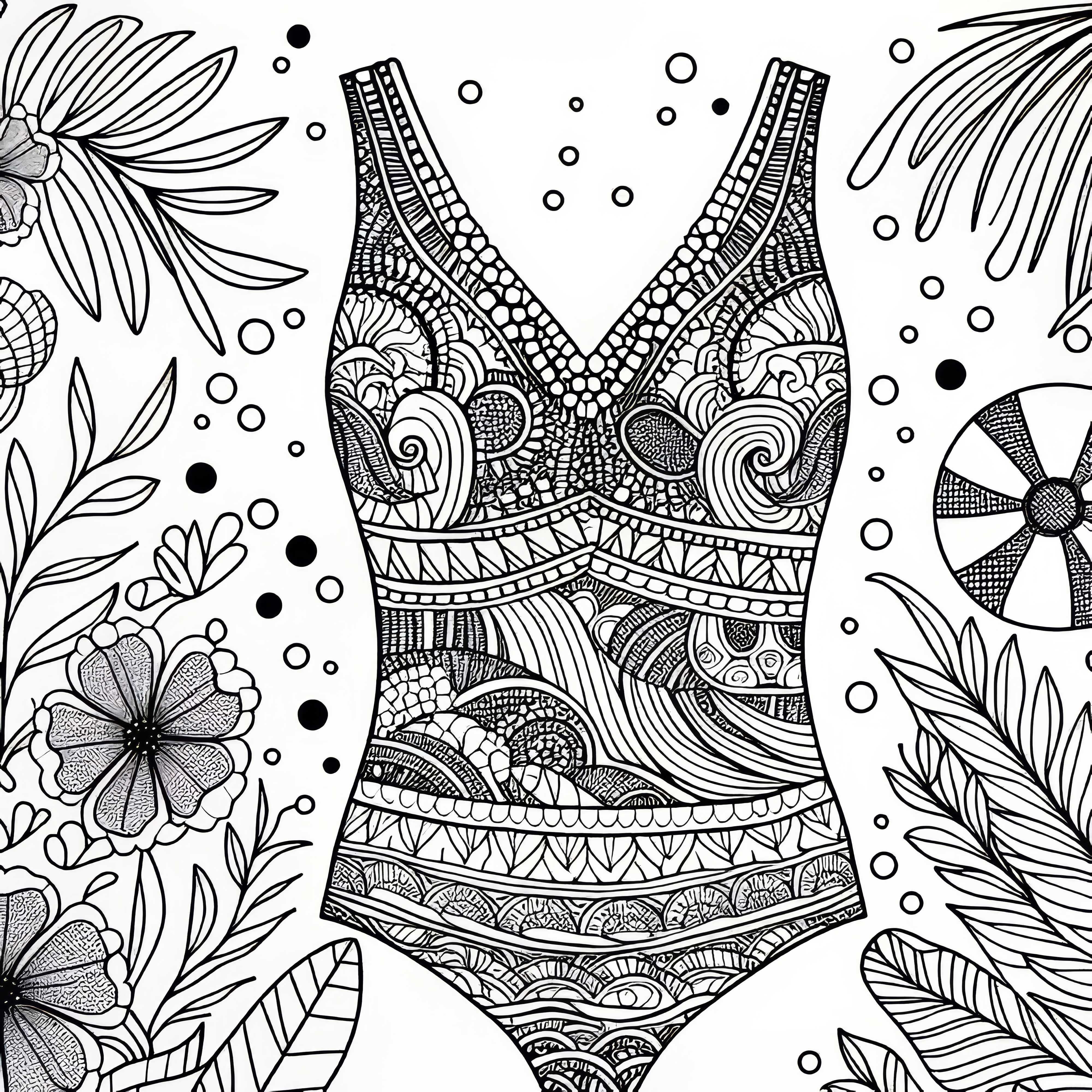 Dessin à colorier de maillot de bain Vêtements Gratuit Dessin à colorier de maillot de bain vêtements gratuit