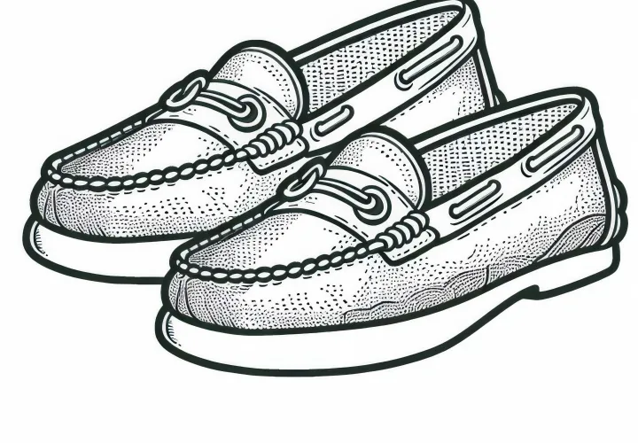 Coloring page for loafers – costumes to color