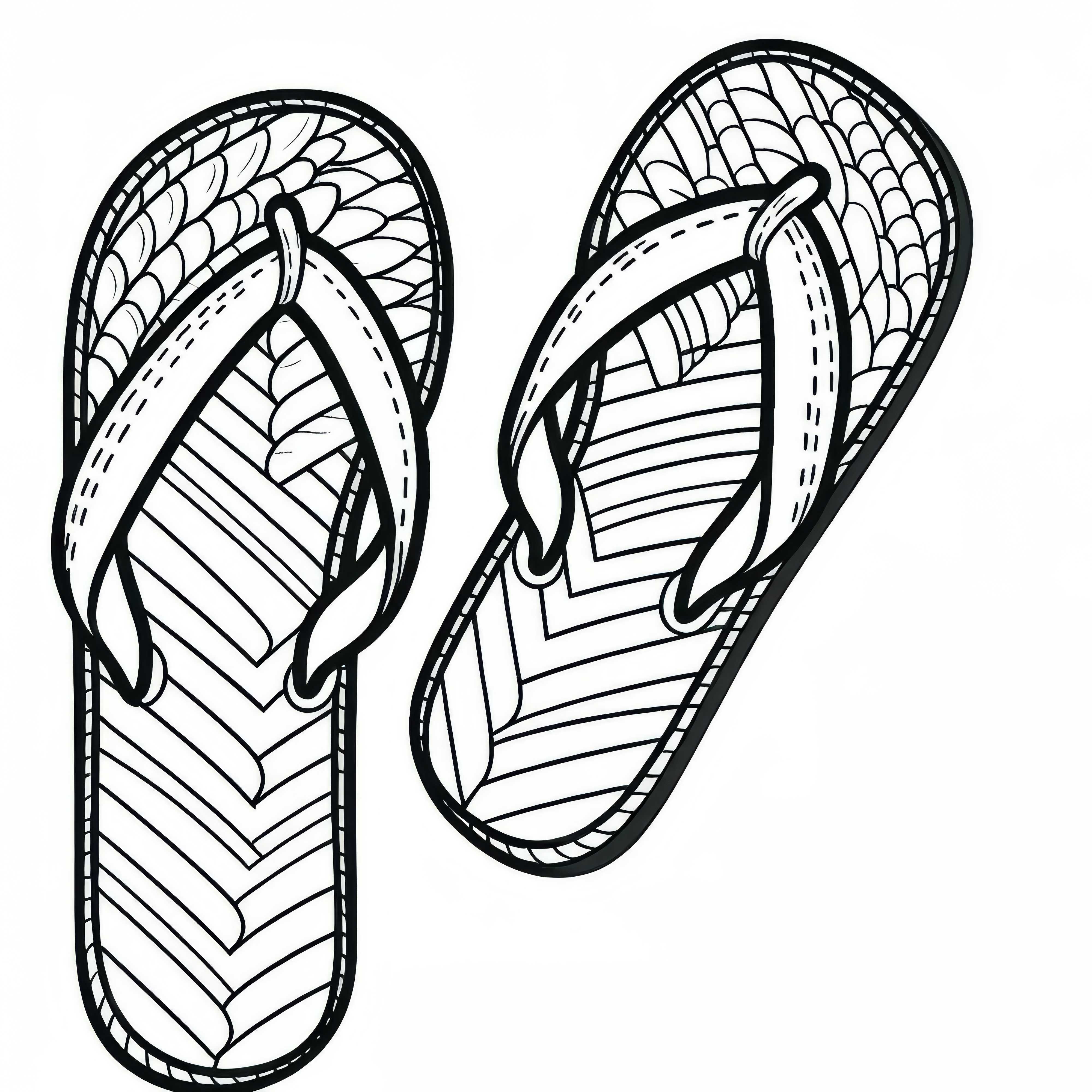 Flip-Flops desen de colorat pentru îmbrăcăminte – Imagine de colorat gratuită Model de colorat cu flip-flops pentru îmbrăcăminte – Imagine de colorat gratuită