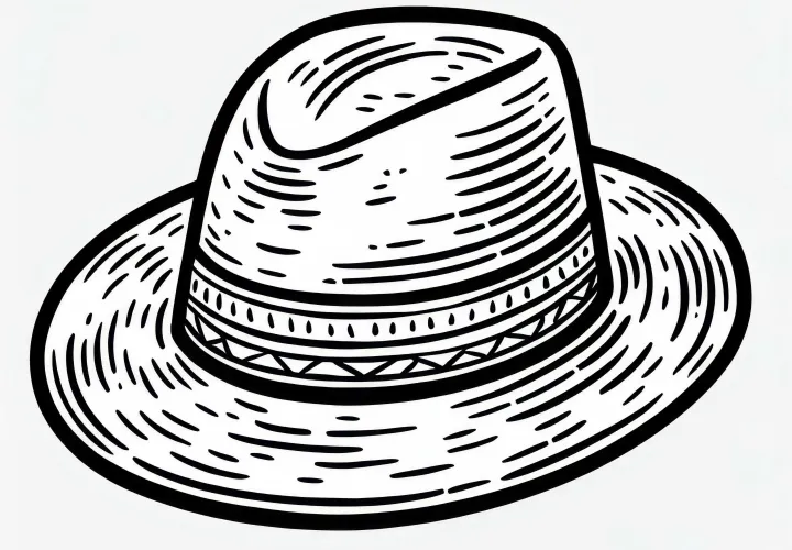 Hat Coloring Page for Clothing Free