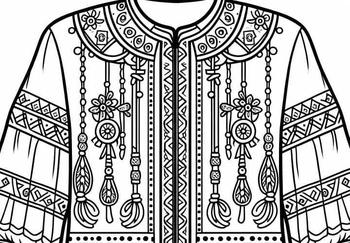 Free coloring page of a tunic to color