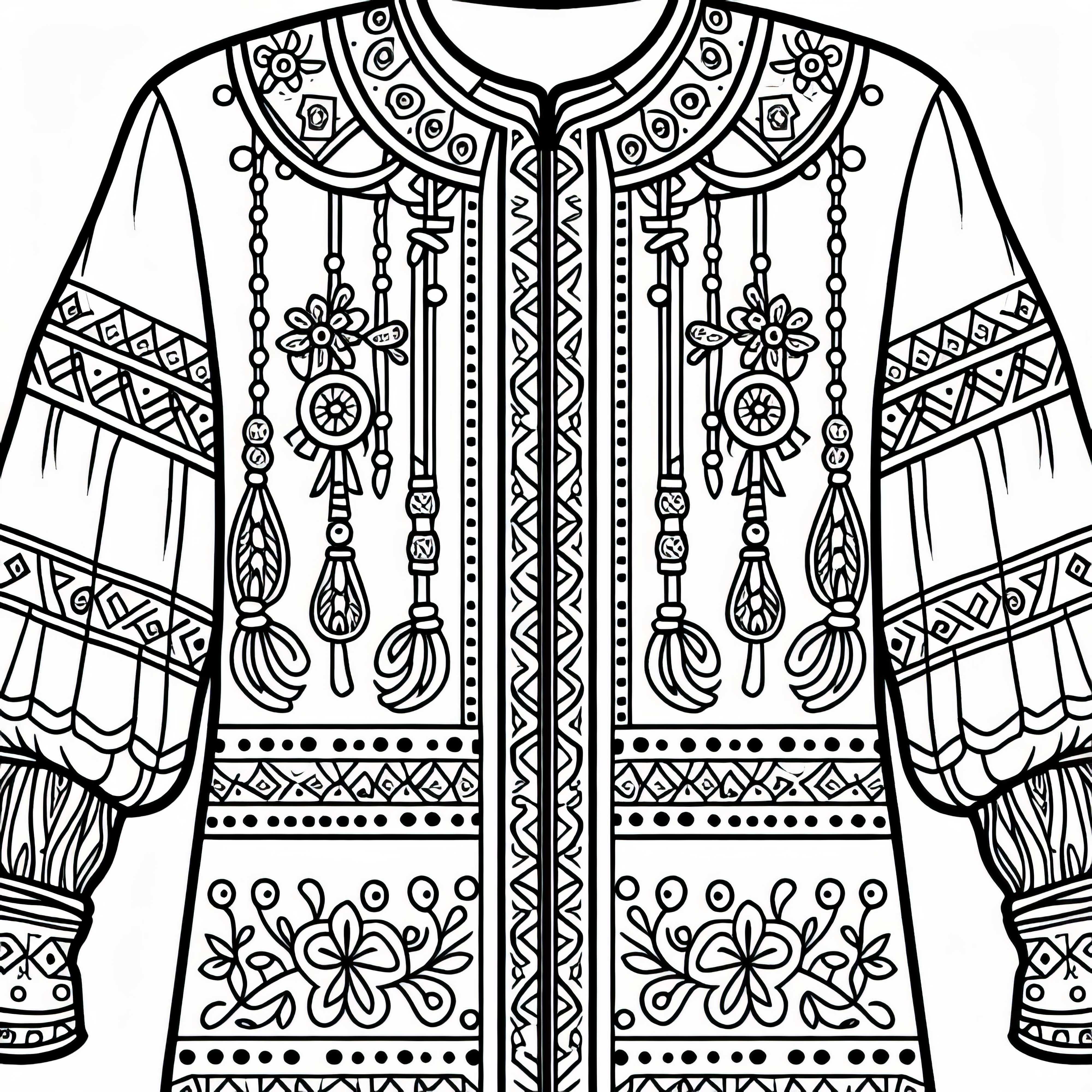 Modèle de coloriage gratuit d'une tunique à colorier