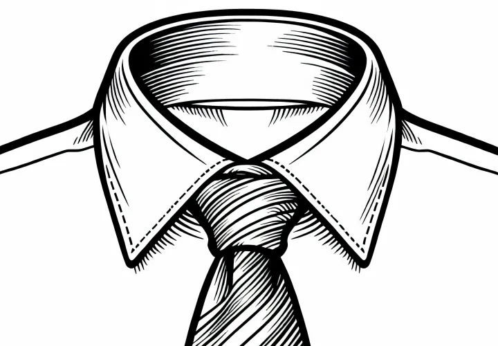 Tie coloring page for clothing – Free download