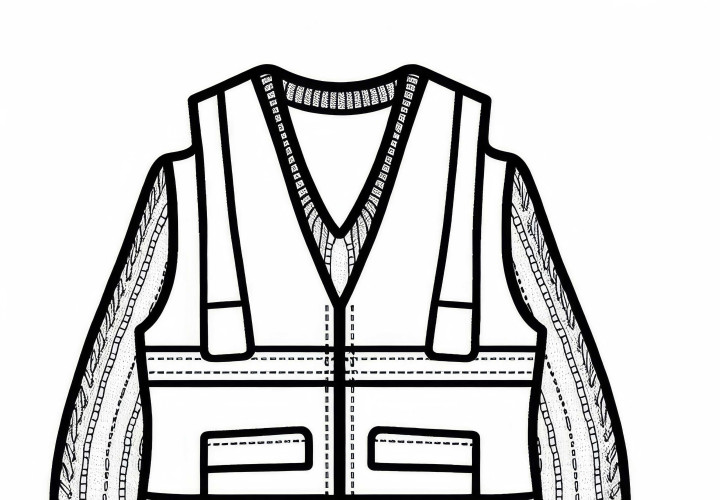 Gratis malemal for refleksvest til klær