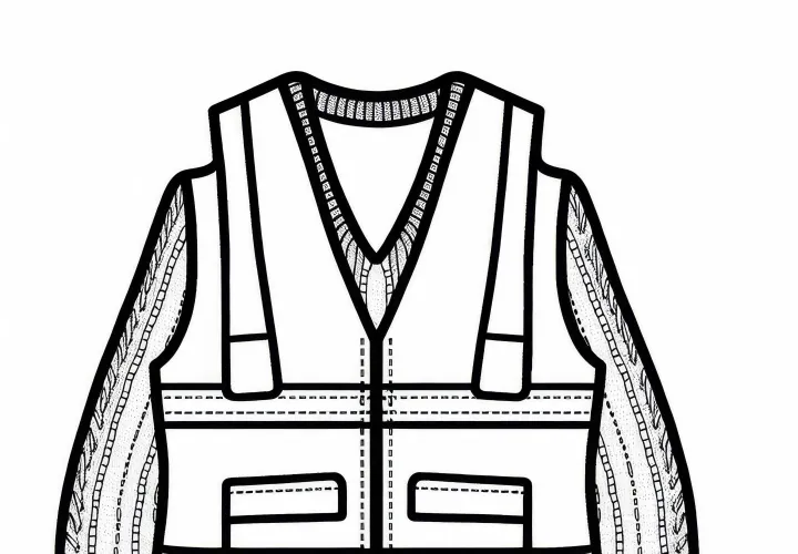 Brezplačna predloga za oblačila z varnostno jopico