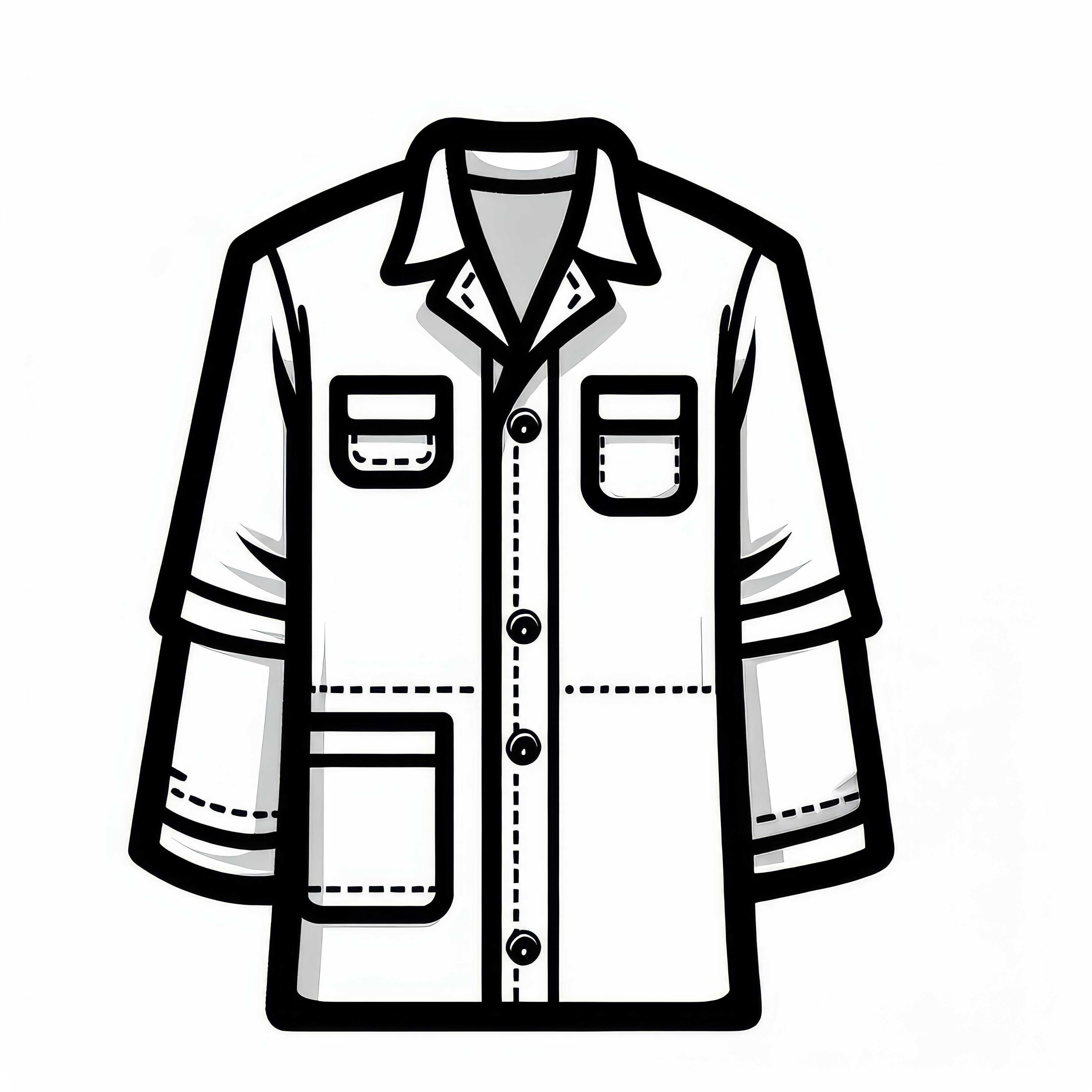 Gratis fargeleggingsmal for arbeidskittel: Fargeleggingsbilde for kl&aelig;r