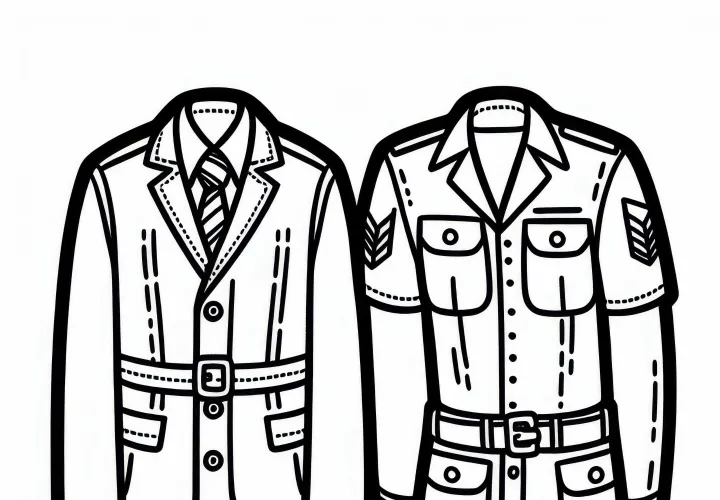 Brezplačna pobarvanka uniform za otroke za barvanje in prenos