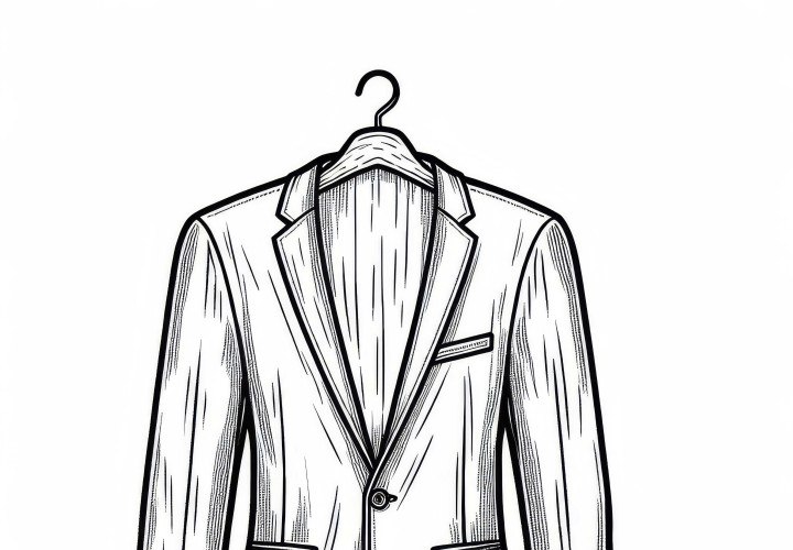 Blazer fargelegging mal for klær gratis