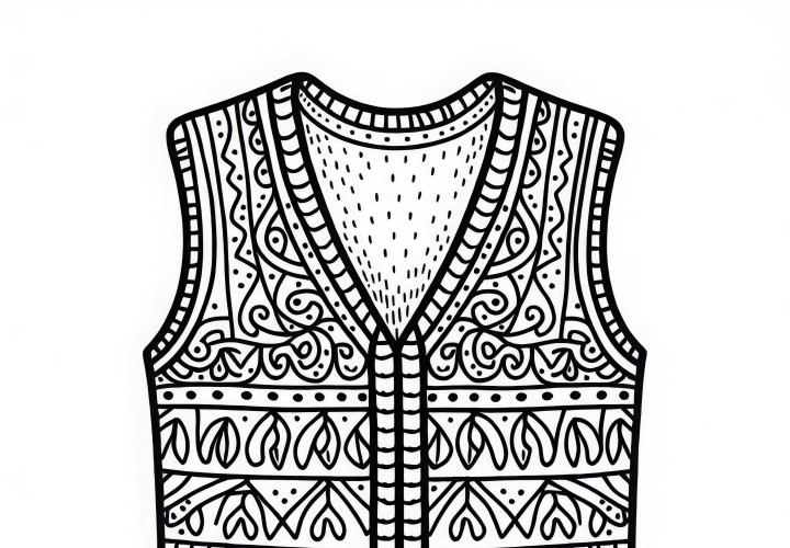 Бесплатный шаблон для раскраски одежды Весты