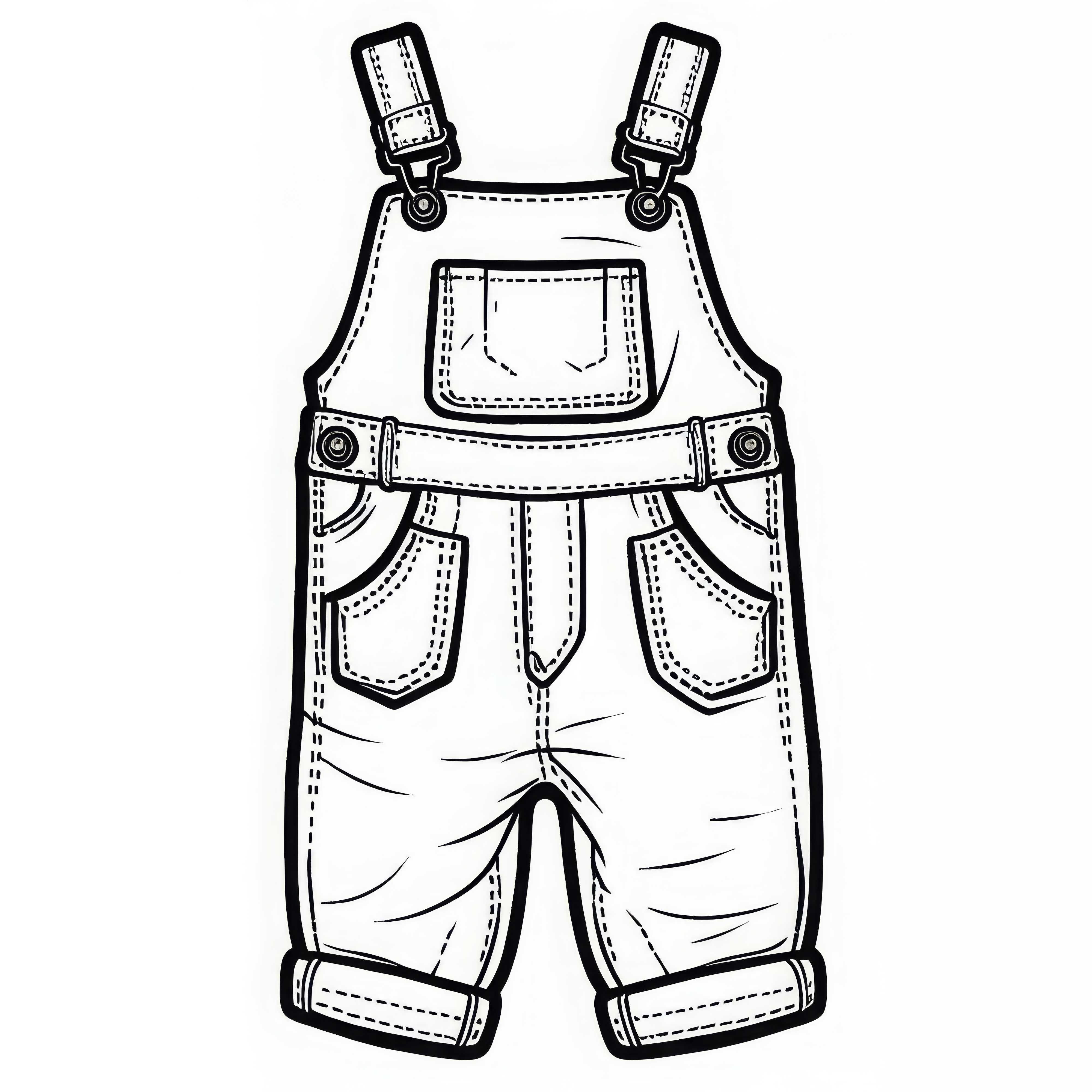 Brezplačna predloga za barvanje delovne hlače