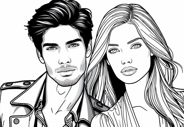 Modeller fargelegging for klær å laste ned gratis