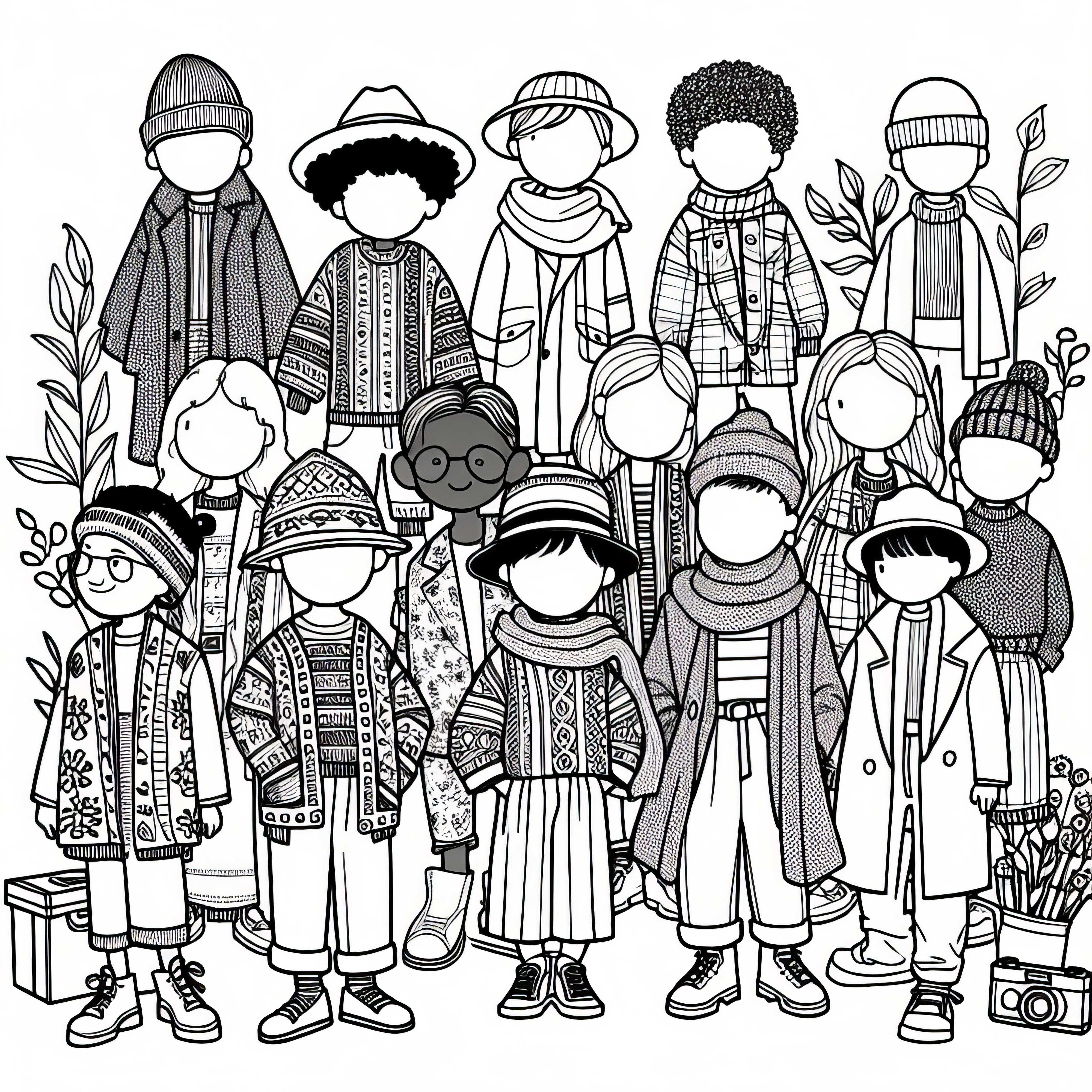 Barn leker under fotoshoot &ndash; gratis fargeleggingsmal for kl&aelig;r