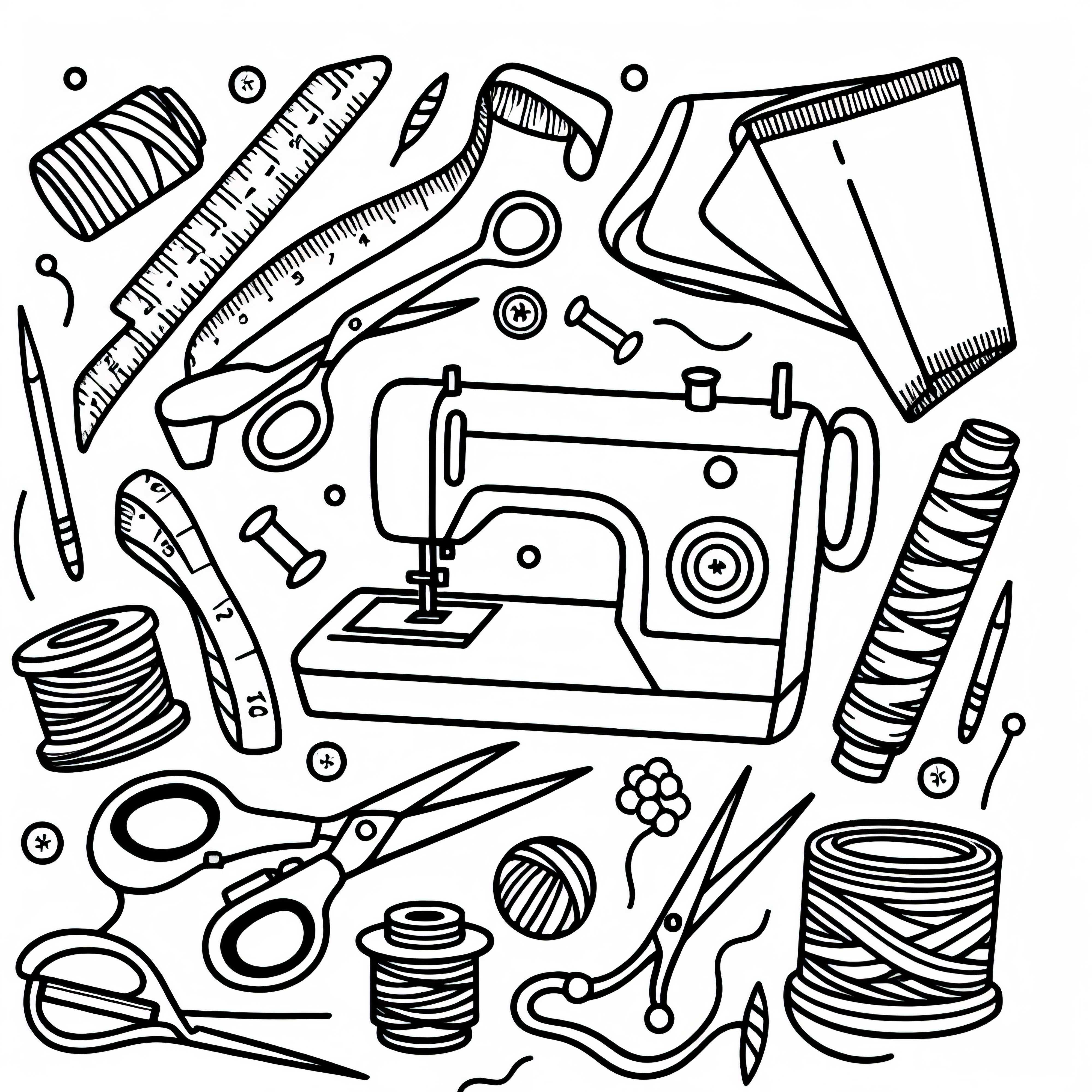 의상 재단을 위한 색칠공부 시트 &ndash; 무료 다운로드