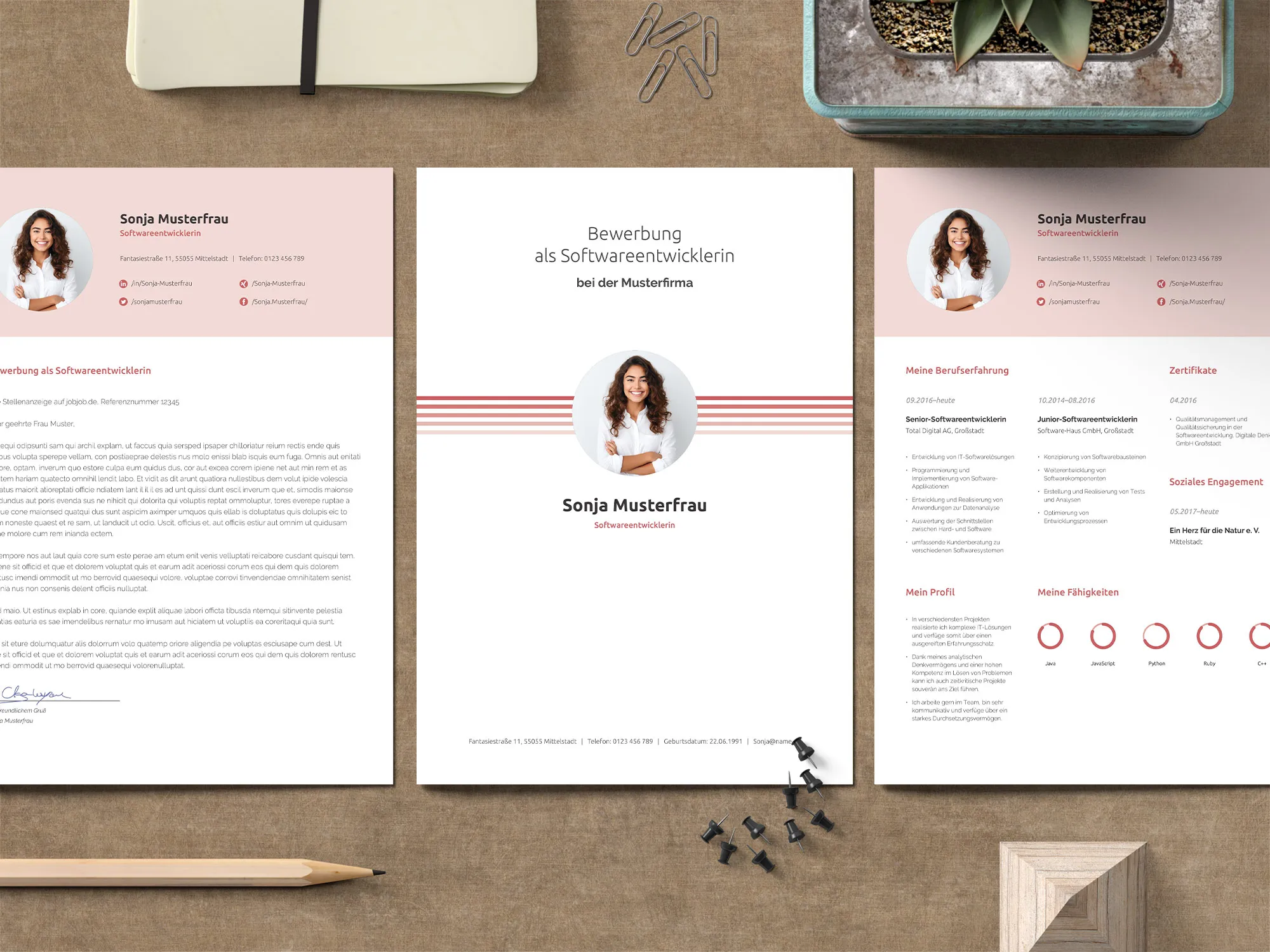Application as metalworker: Template for cover letter and resume