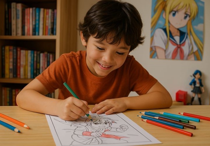 Anime, tegneserier og Co: Fargeleggingsbilder i bestemte tegneserier