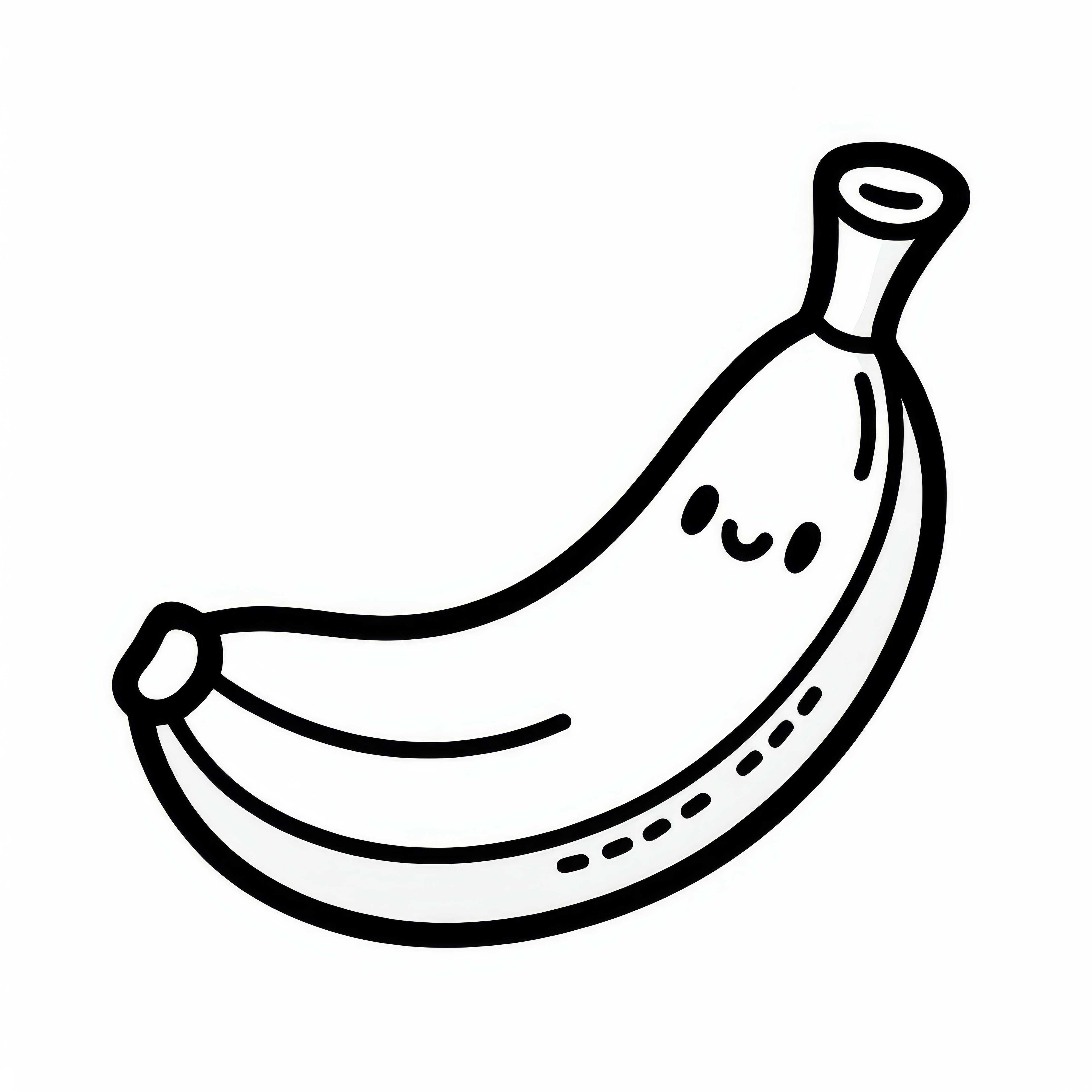 Banana Coloring Page Simple Free to Download