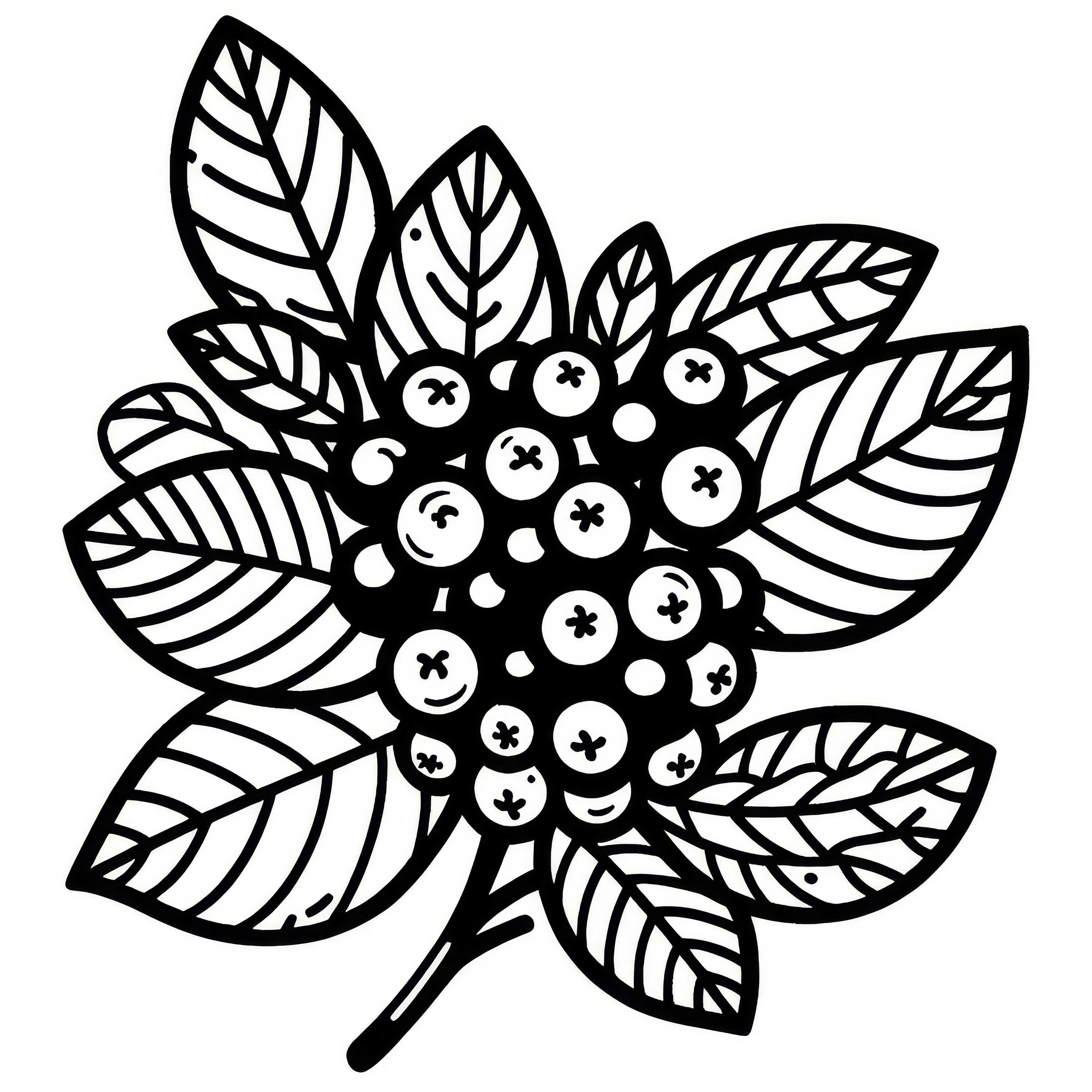 Aronia black appleberry coloring page free